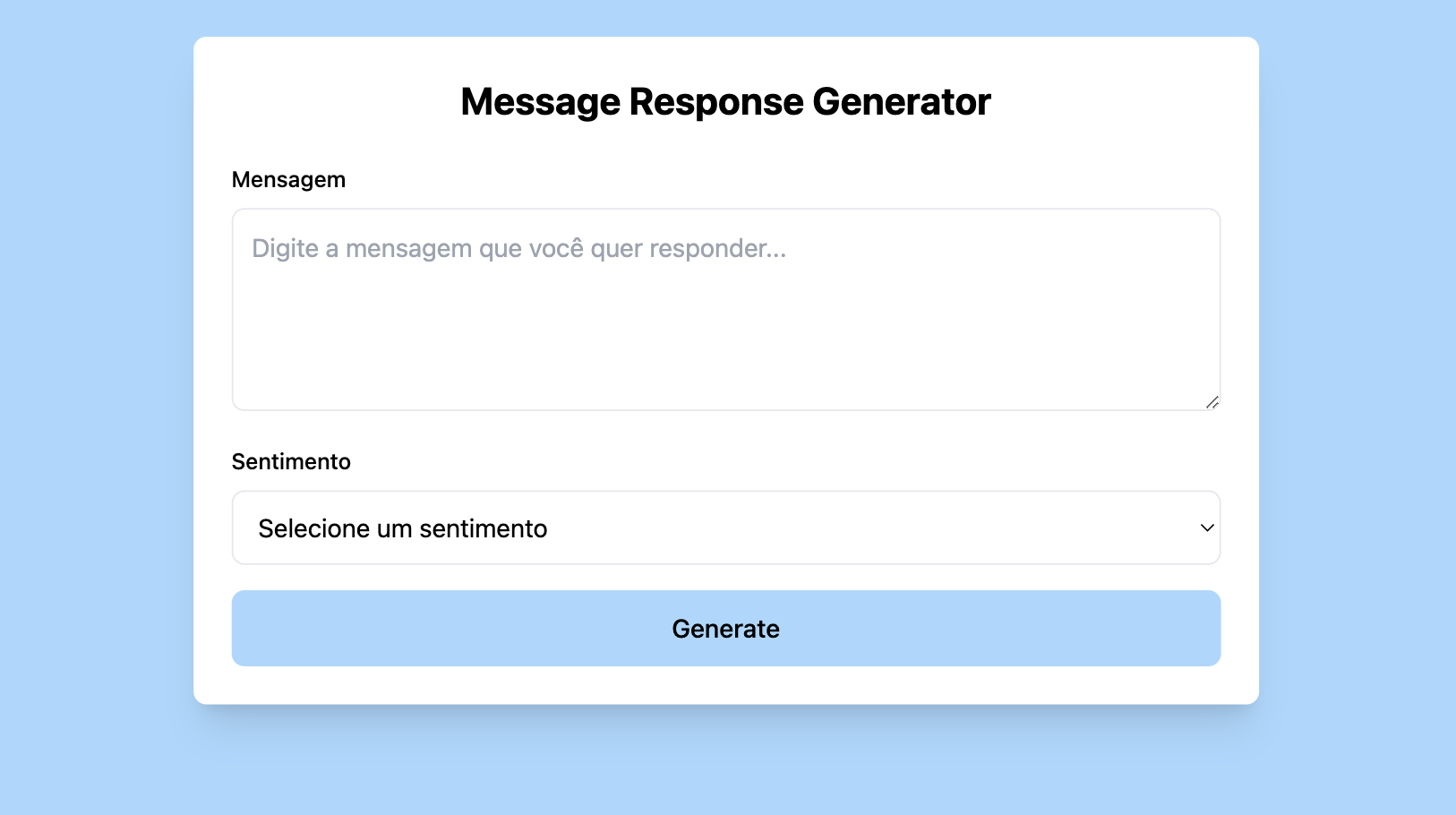 Message Response Generator